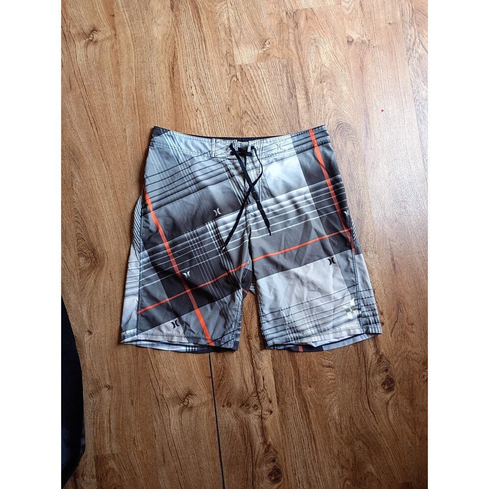 Hurley Phantom Board Shorts Gray Orange Mens L 34 10"
